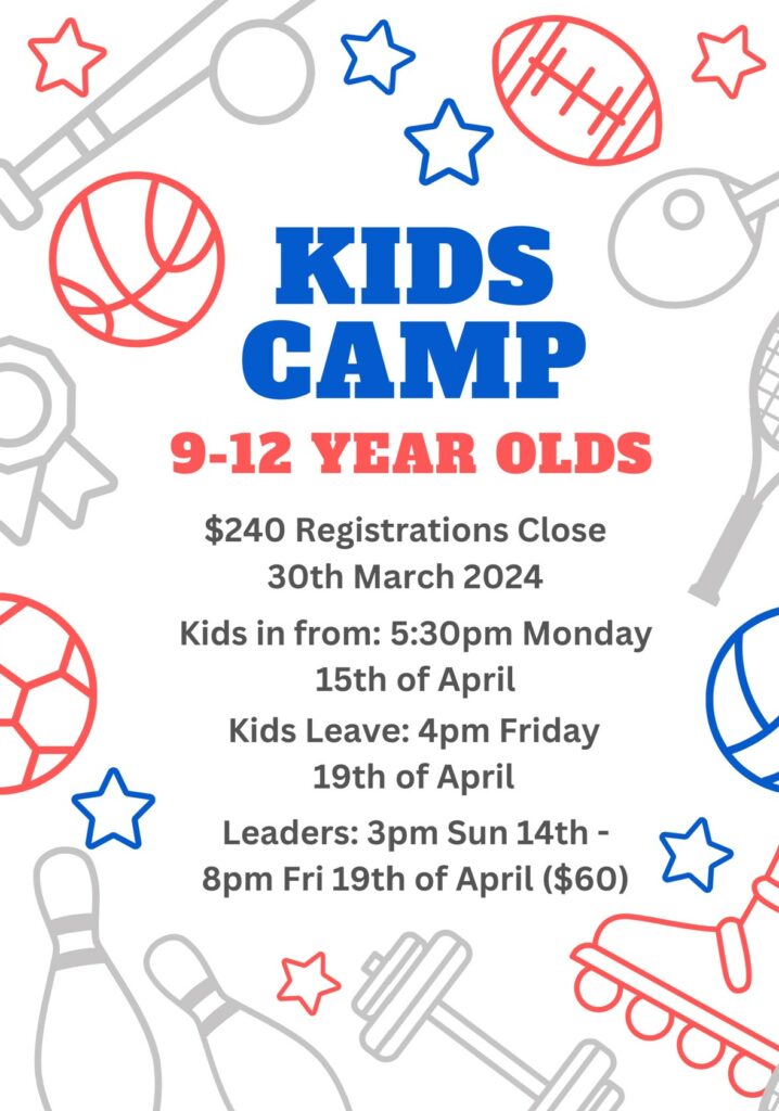 Kids Camp 9-12 April 2024